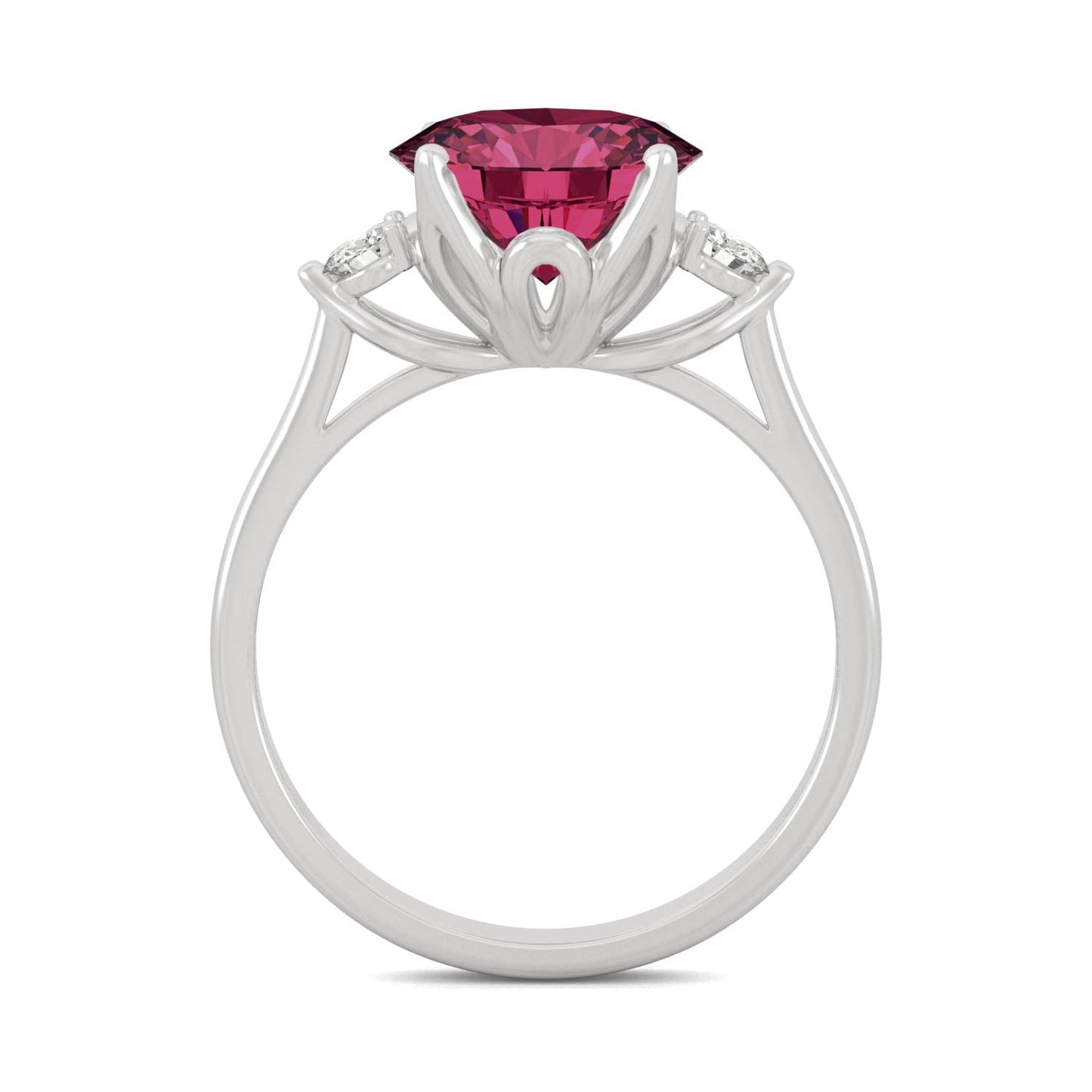 3.55 CTW Ruby Engagement Ring