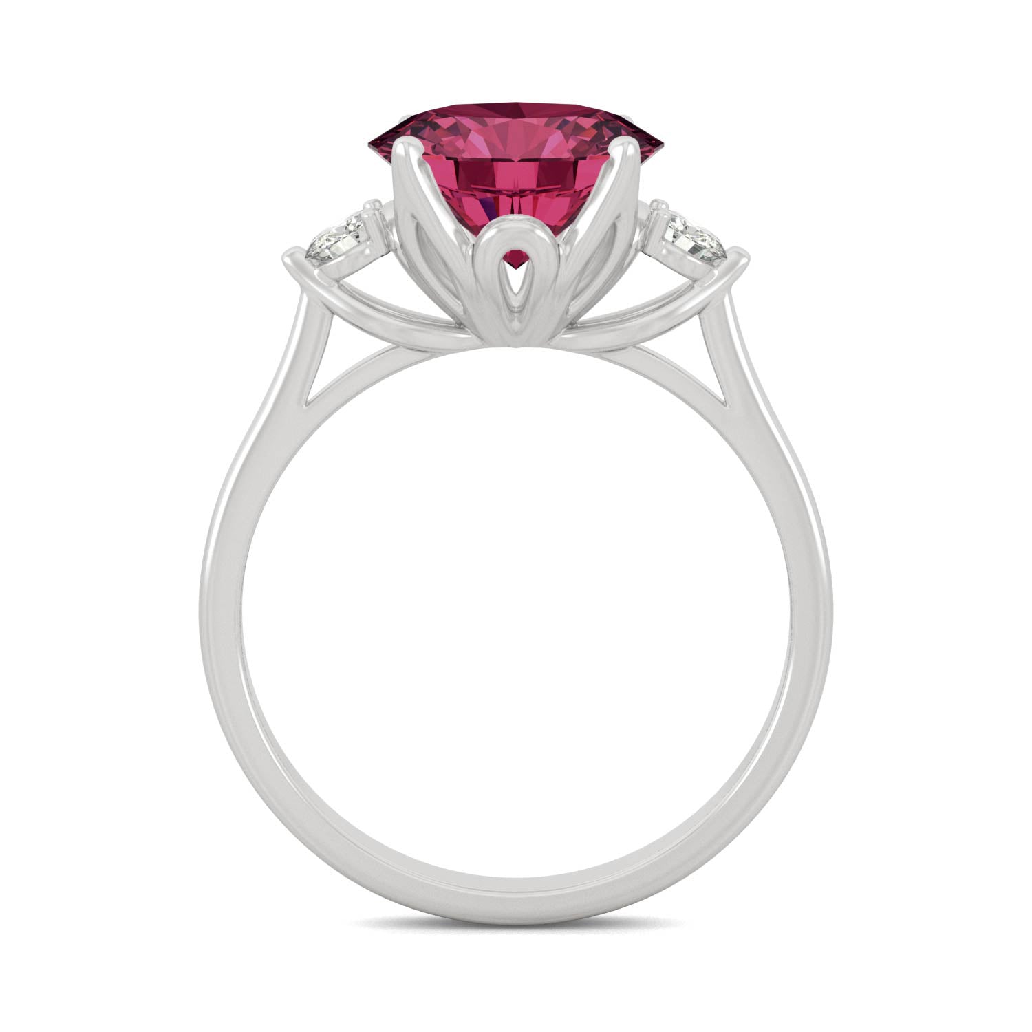 3.55 CTW Ruby Engagement Ring