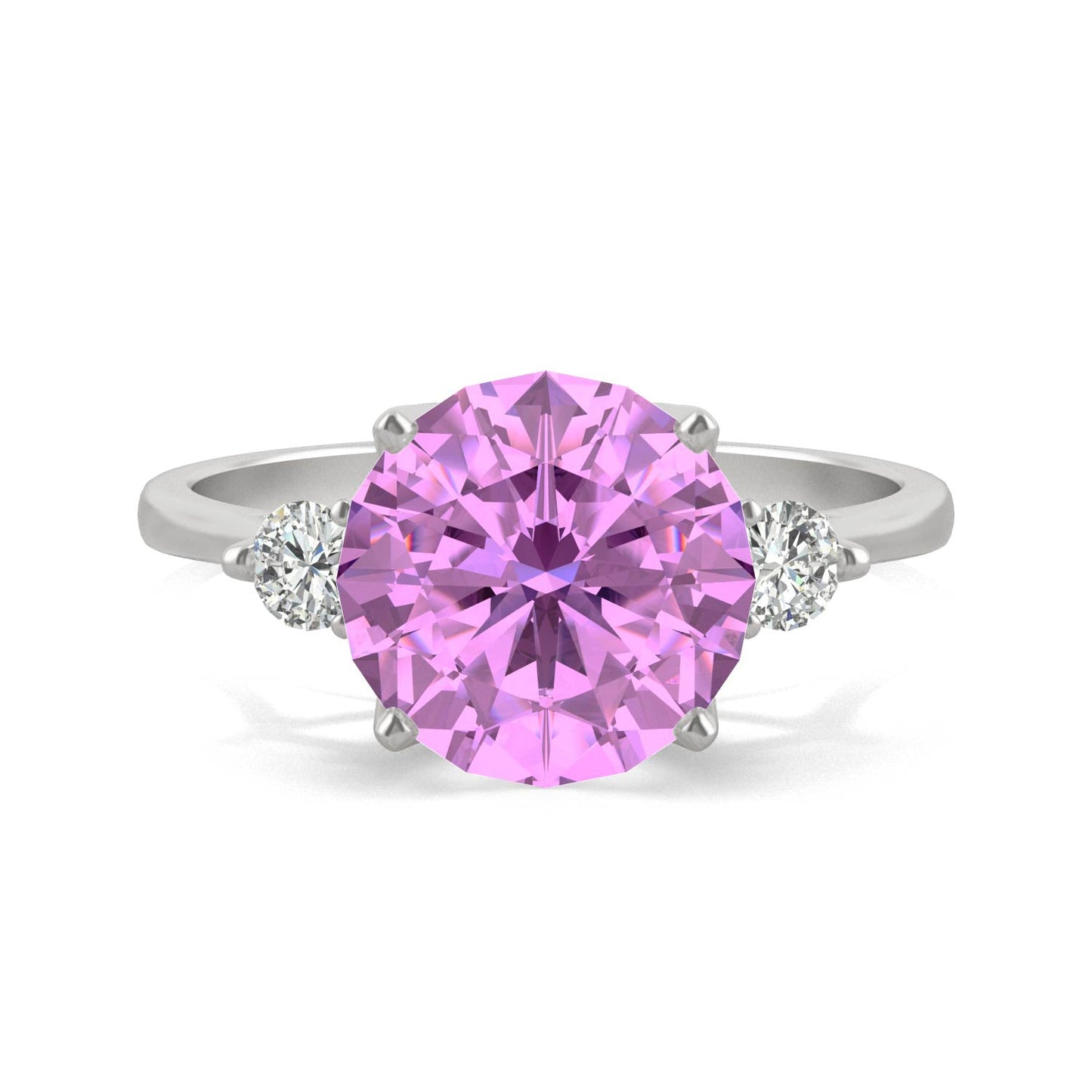 3.55 CTW Pink Sapphire Engagement Ring