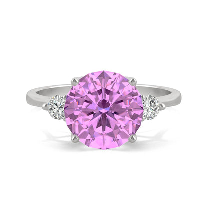 3.55 CTW Pink Sapphire Engagement Ring