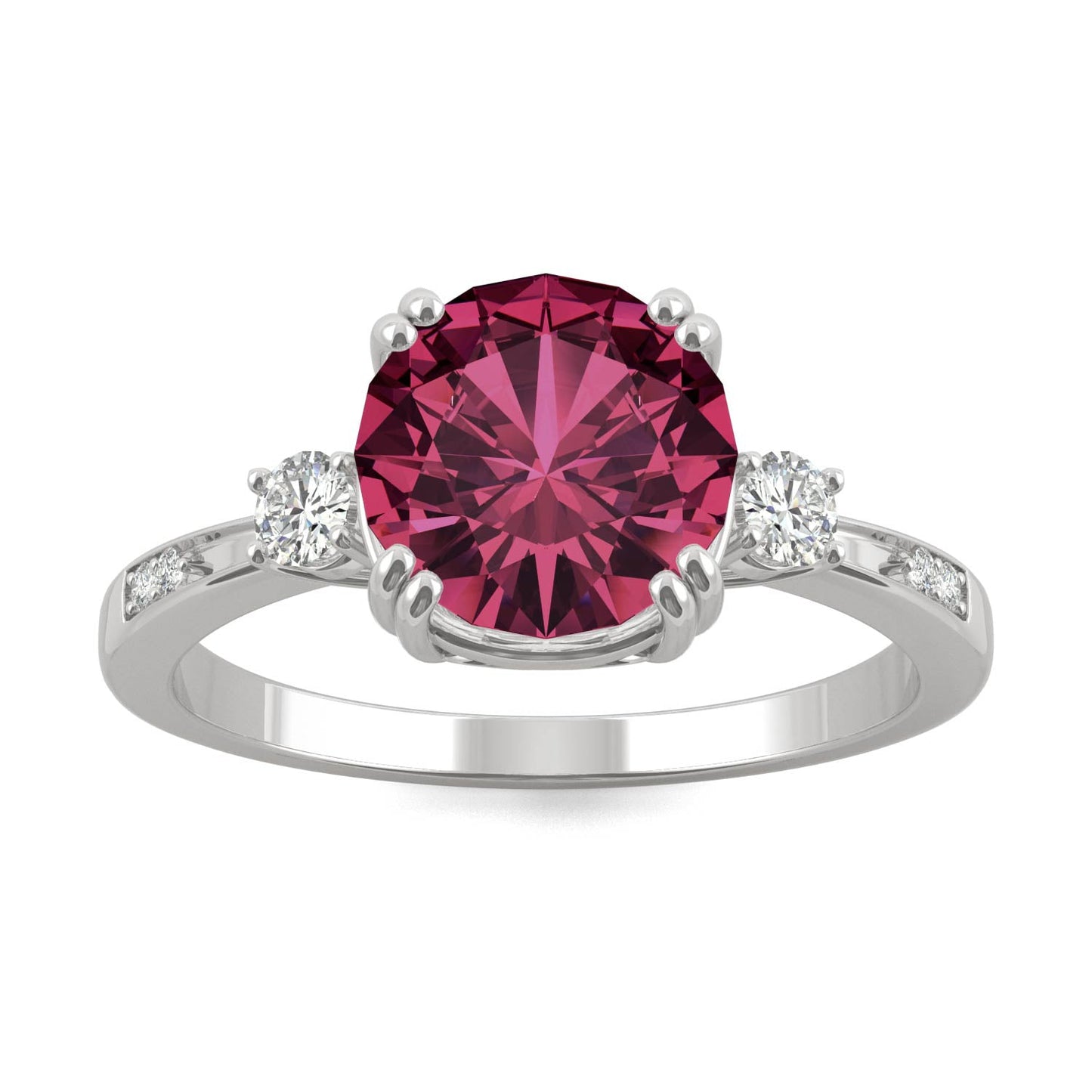 2.84 CTW Ruby White Gold Ring