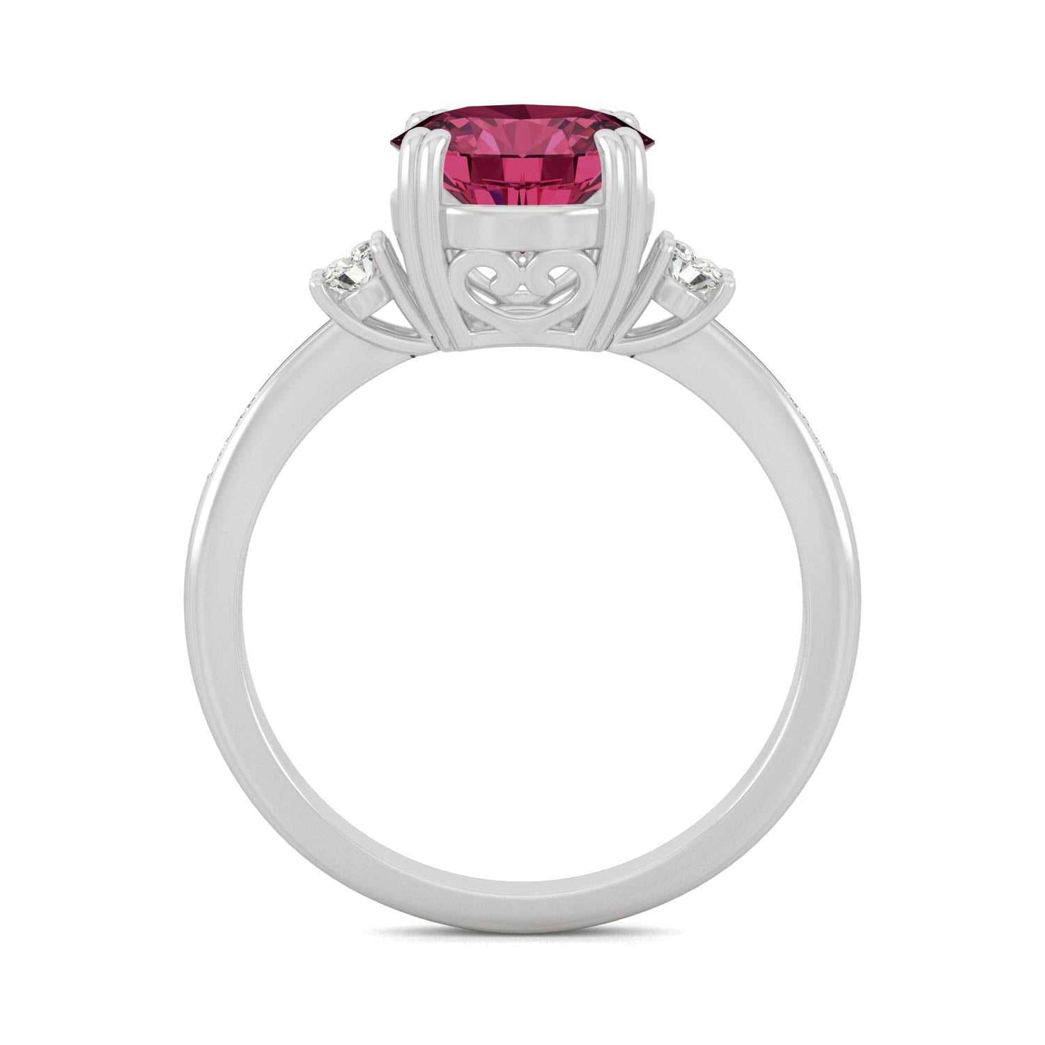 2.84 CTW Ruby White Gold Ring