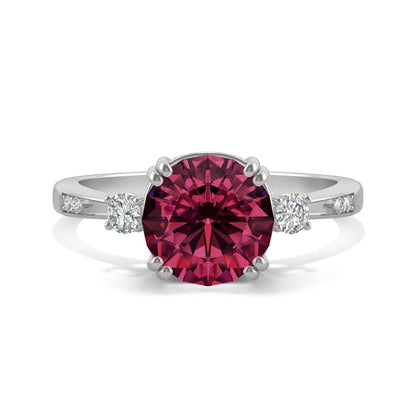 2.84 CTW Ruby White Gold Ring