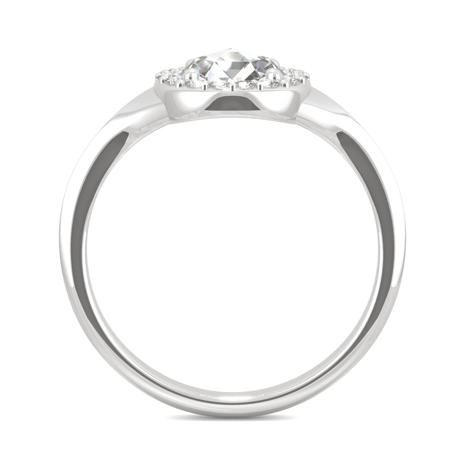 0.60 CTW Moissanite Halo Ring