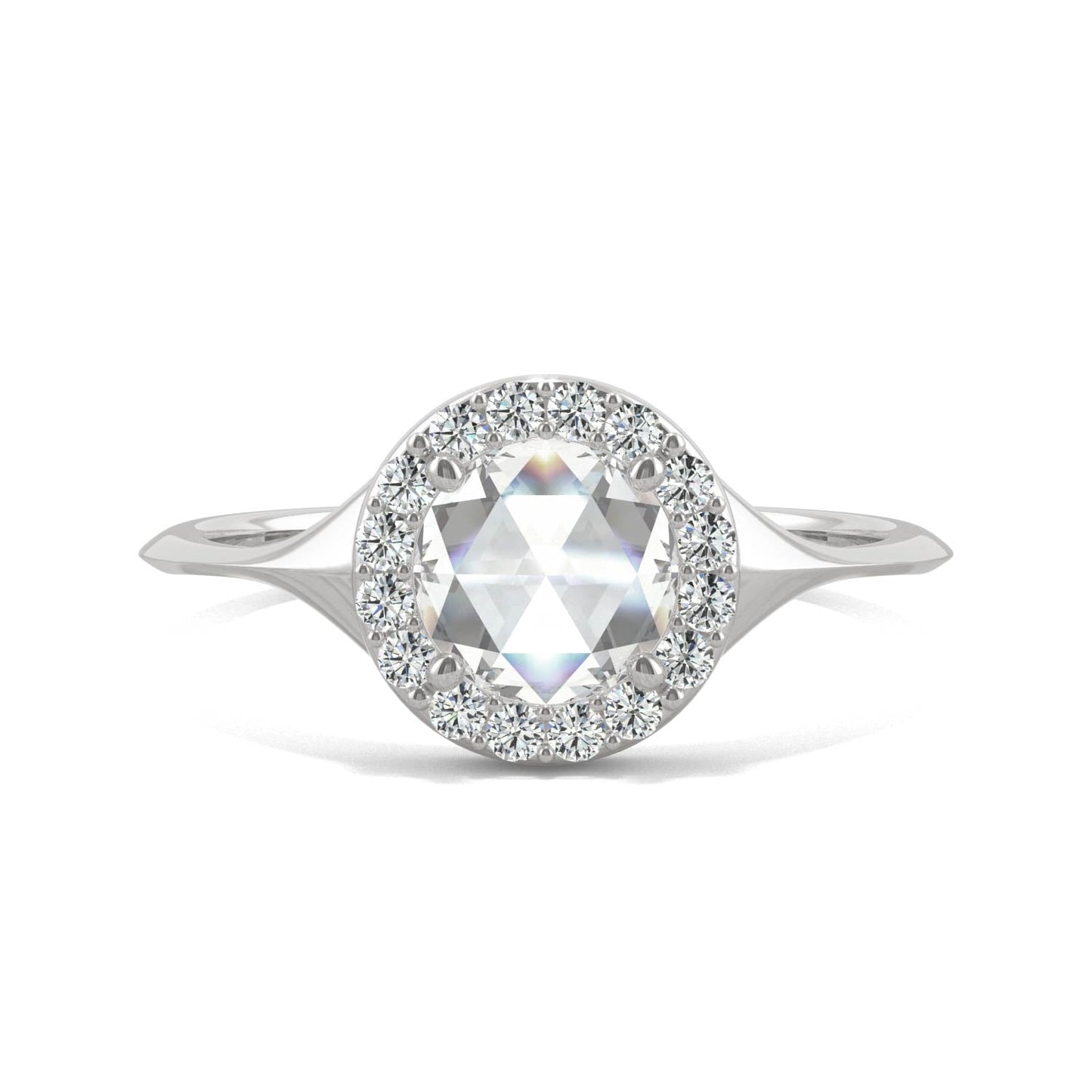 0.60 CTW Moissanite Halo Ring