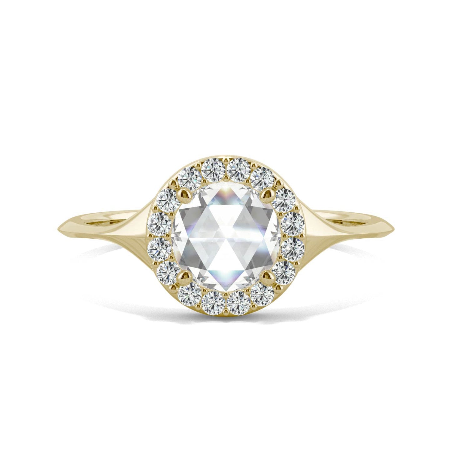 0.60 CTW Round Moissanite Halo Ring