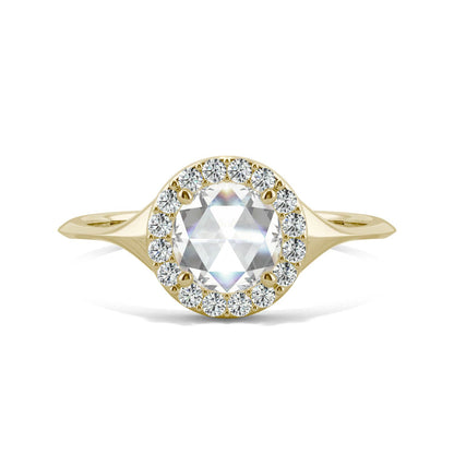 0.60 CTW Round Moissanite Halo Ring