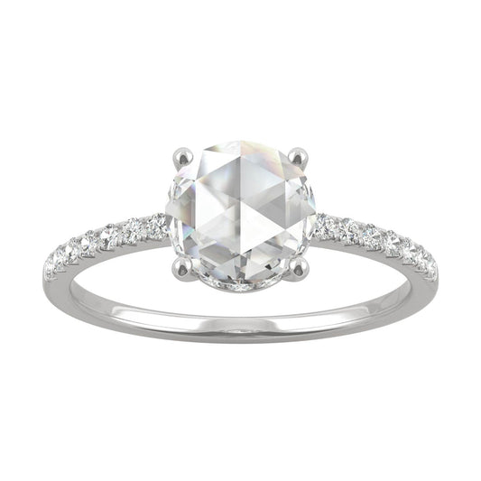 0.81 CTW Round Moissanite Engagement Ring