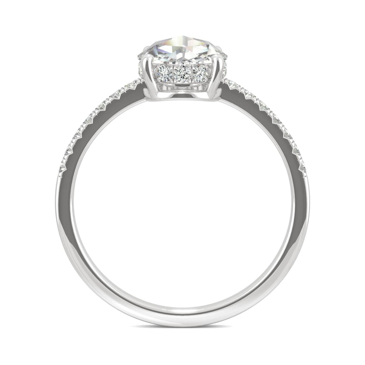 0.81 CTW Round Moissanite Engagement Ring