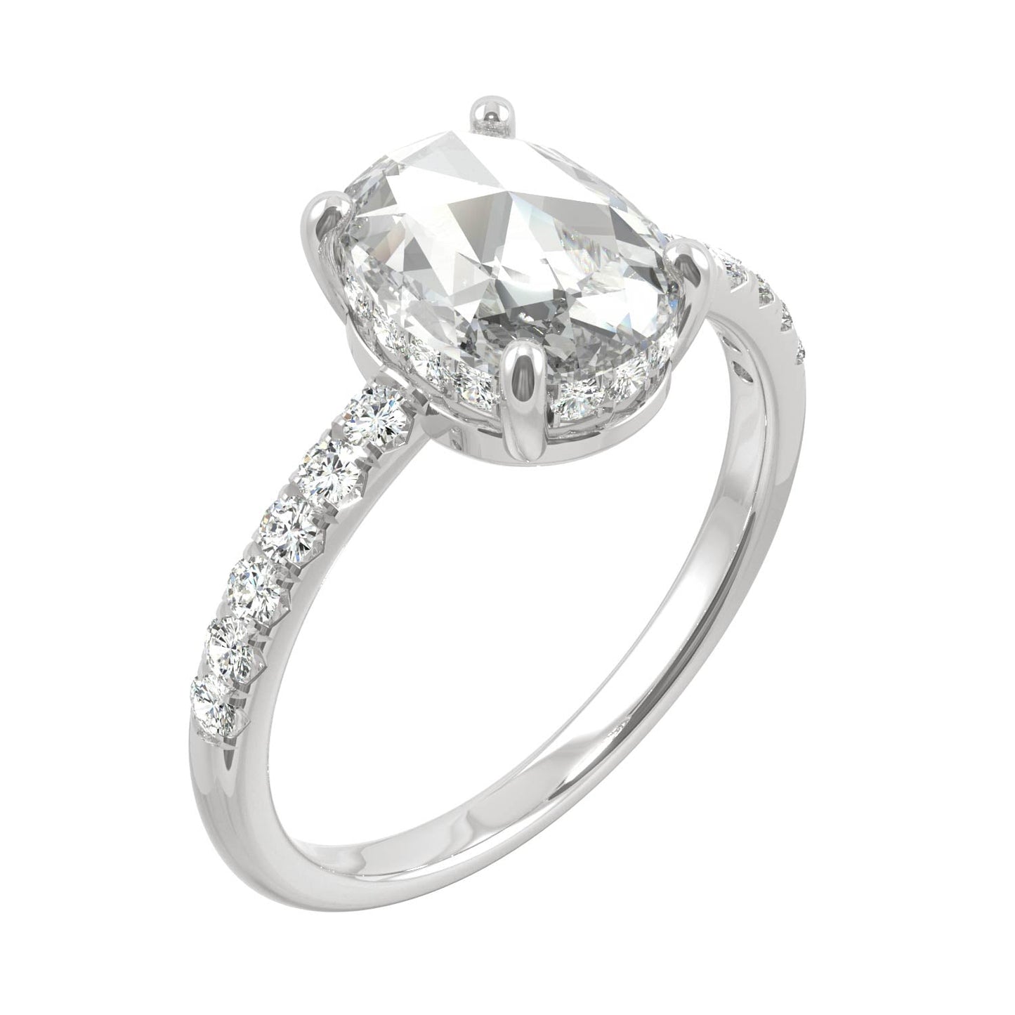 1.66 CTW Moissanite Engagement Ring