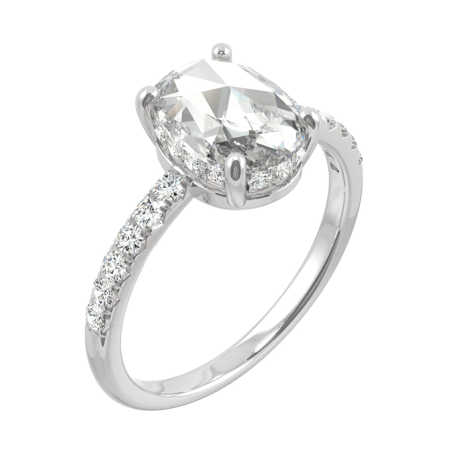 1.66 CTW Moissanite Engagement Ring