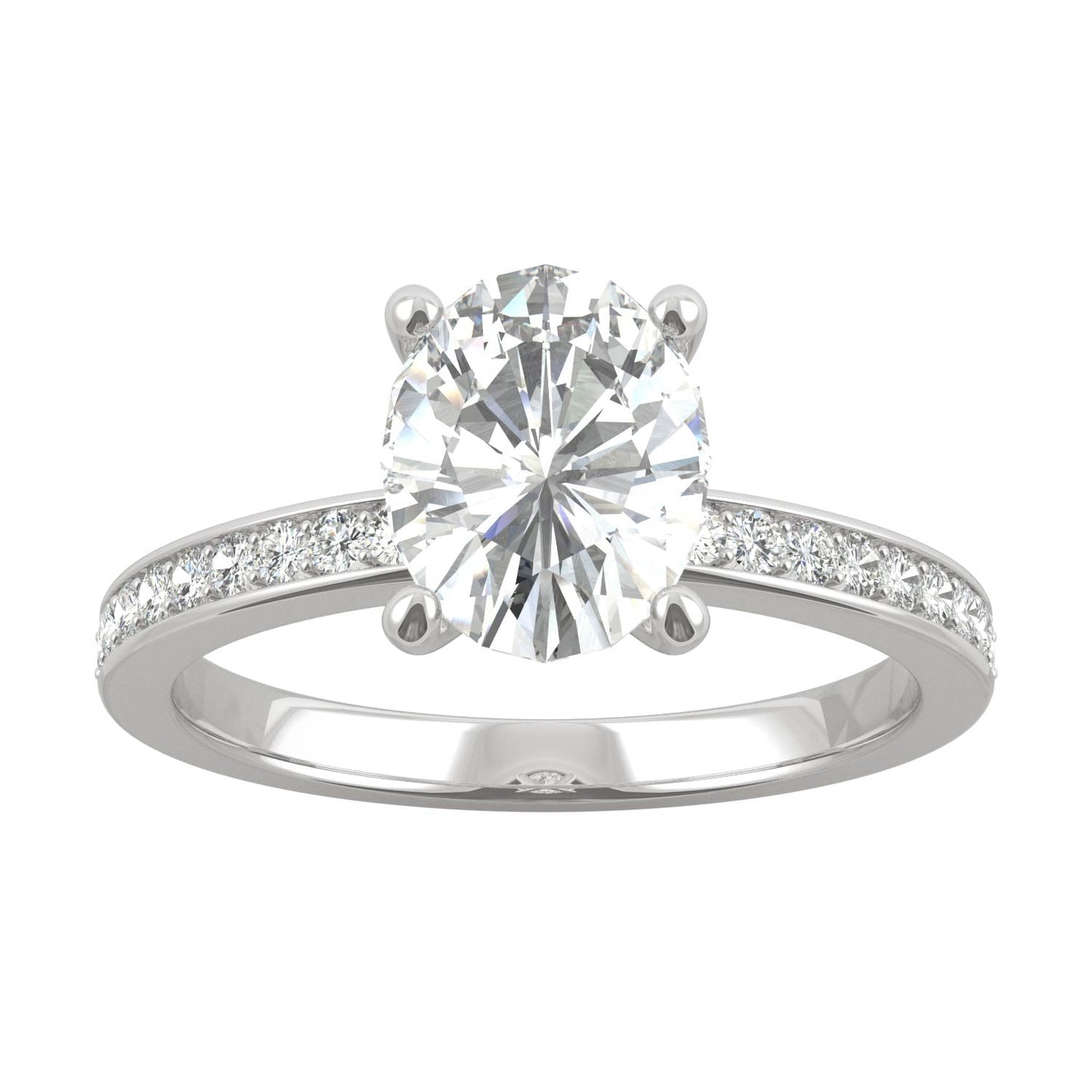 2.28 CTW Oval Moissanite Engagement Ring