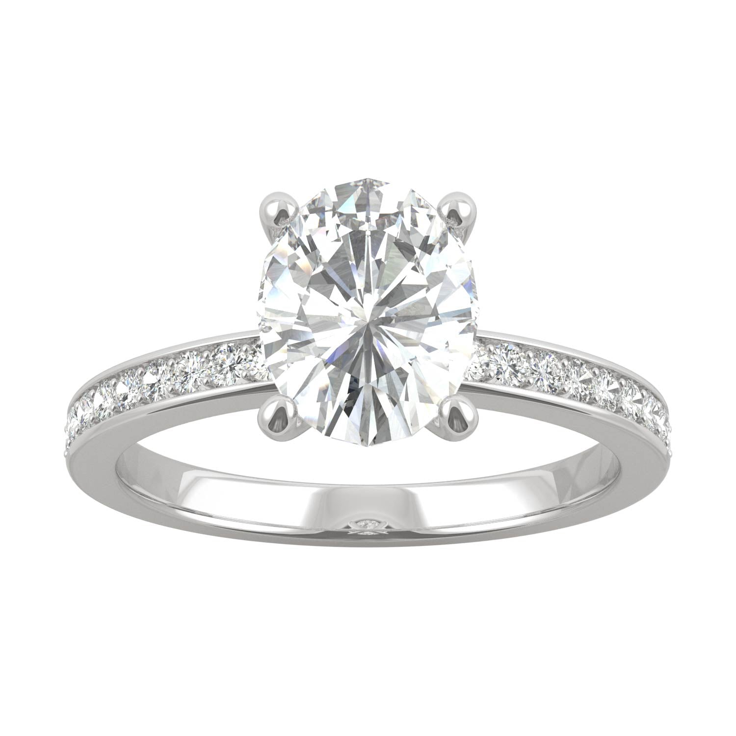 2.28 CTW Oval Moissanite Engagement Ring