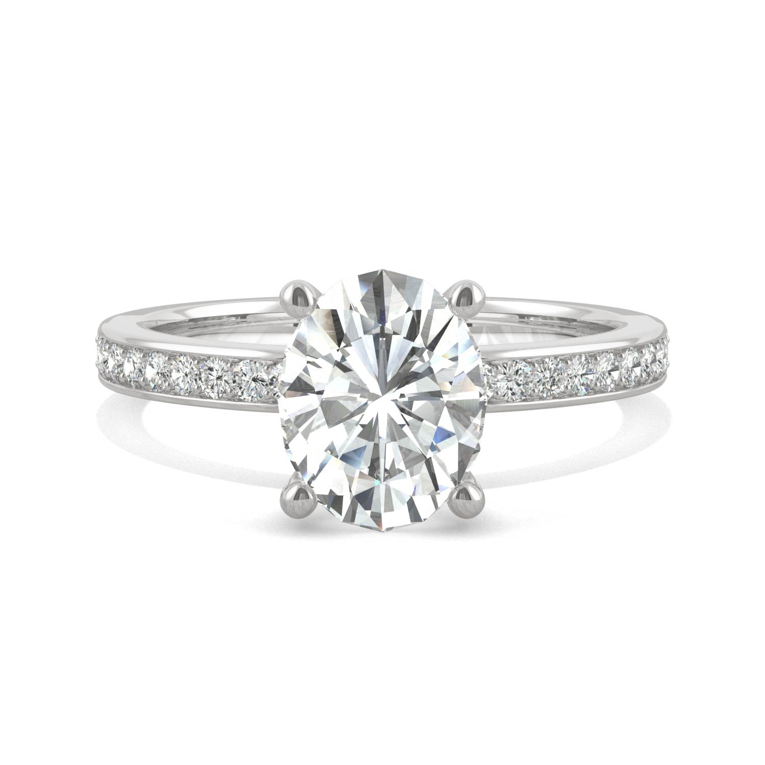 2.28 CTW Oval Moissanite Engagement Ring