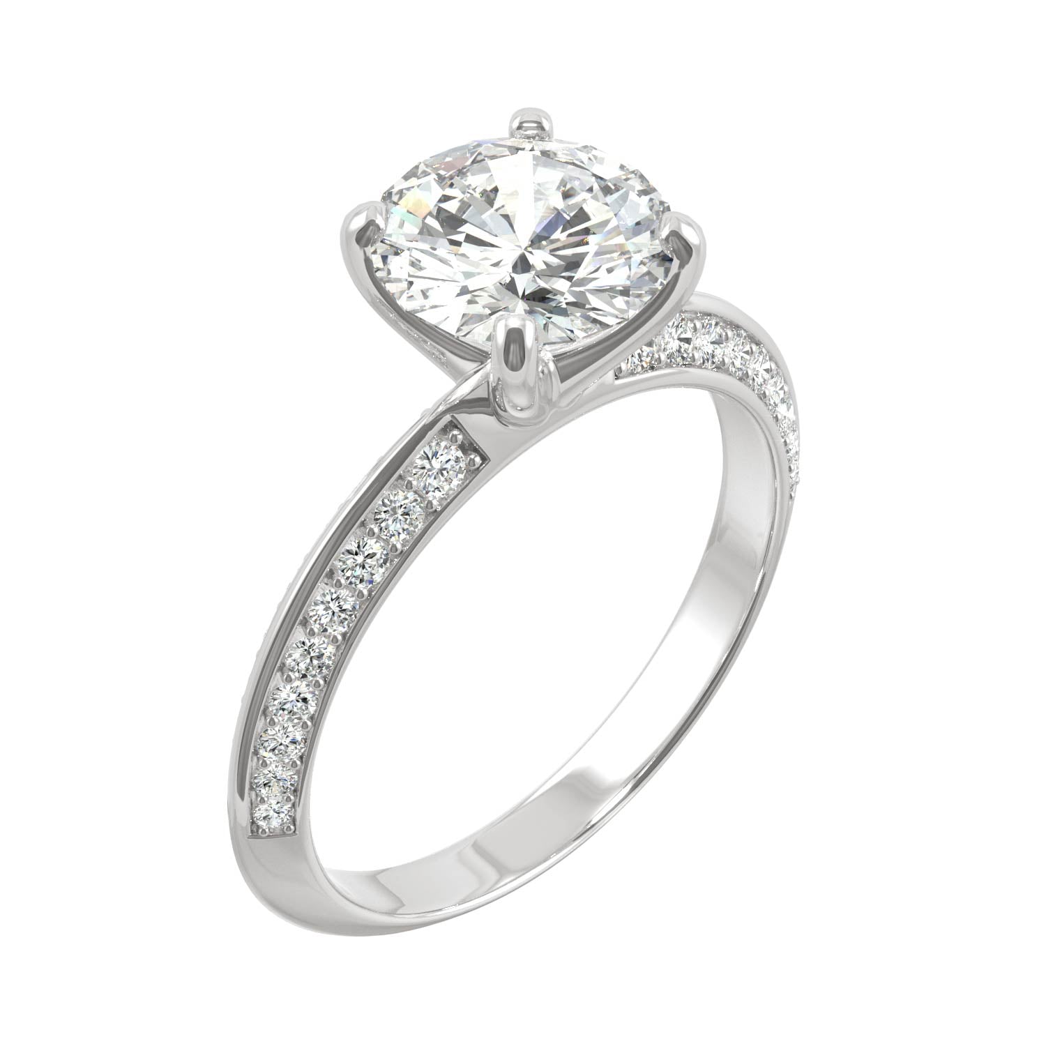 2.26 CTW Round Moissanite Engagement Ring