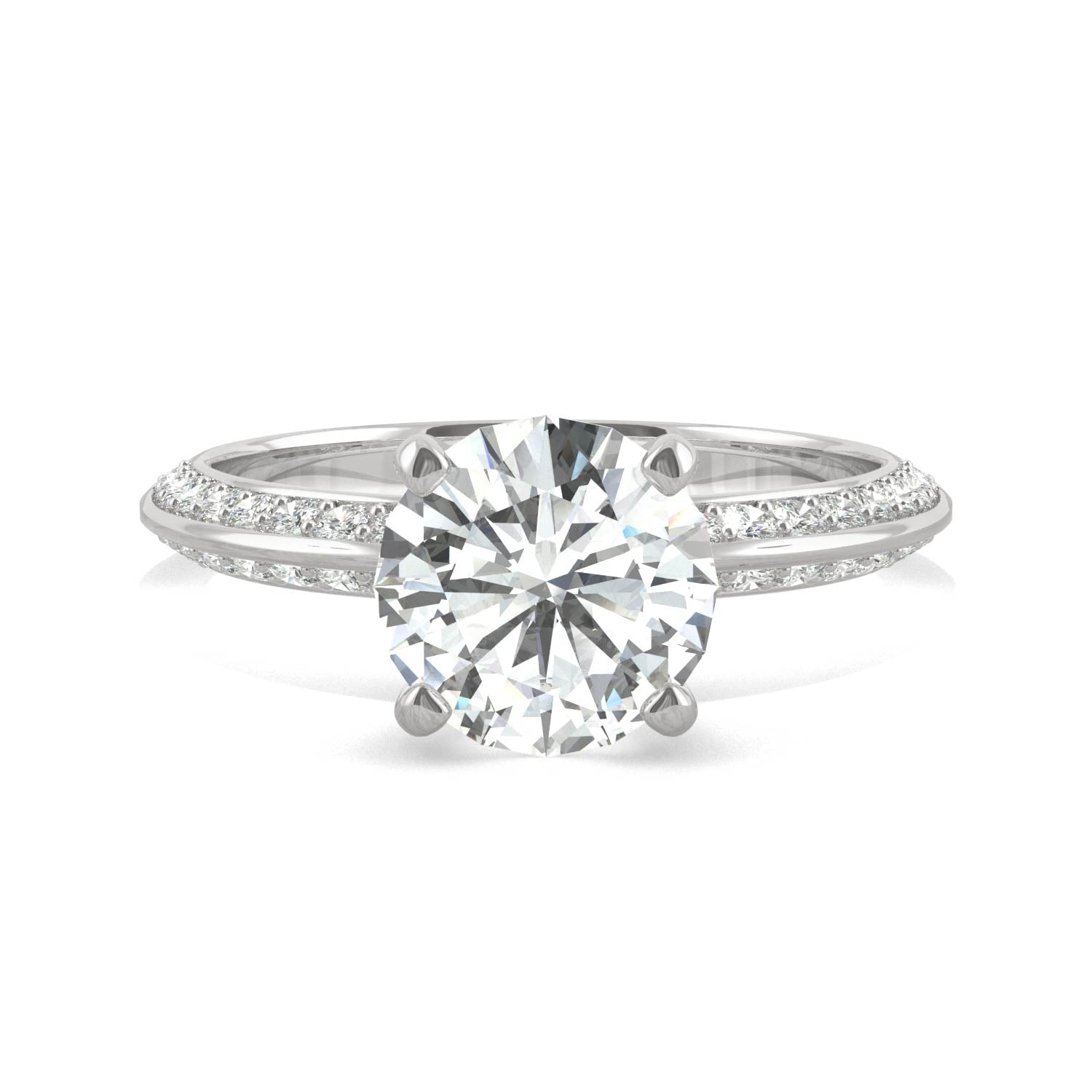 2.26 CTW Round Moissanite Engagement Ring