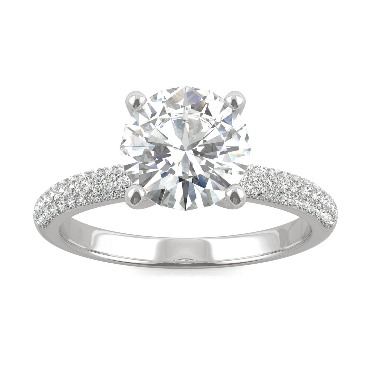 2.11 CTW Round Moissanite Engagement Ring