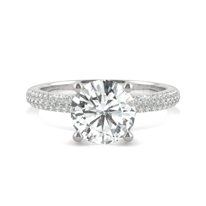 2.11 CTW Round Moissanite Engagement Ring