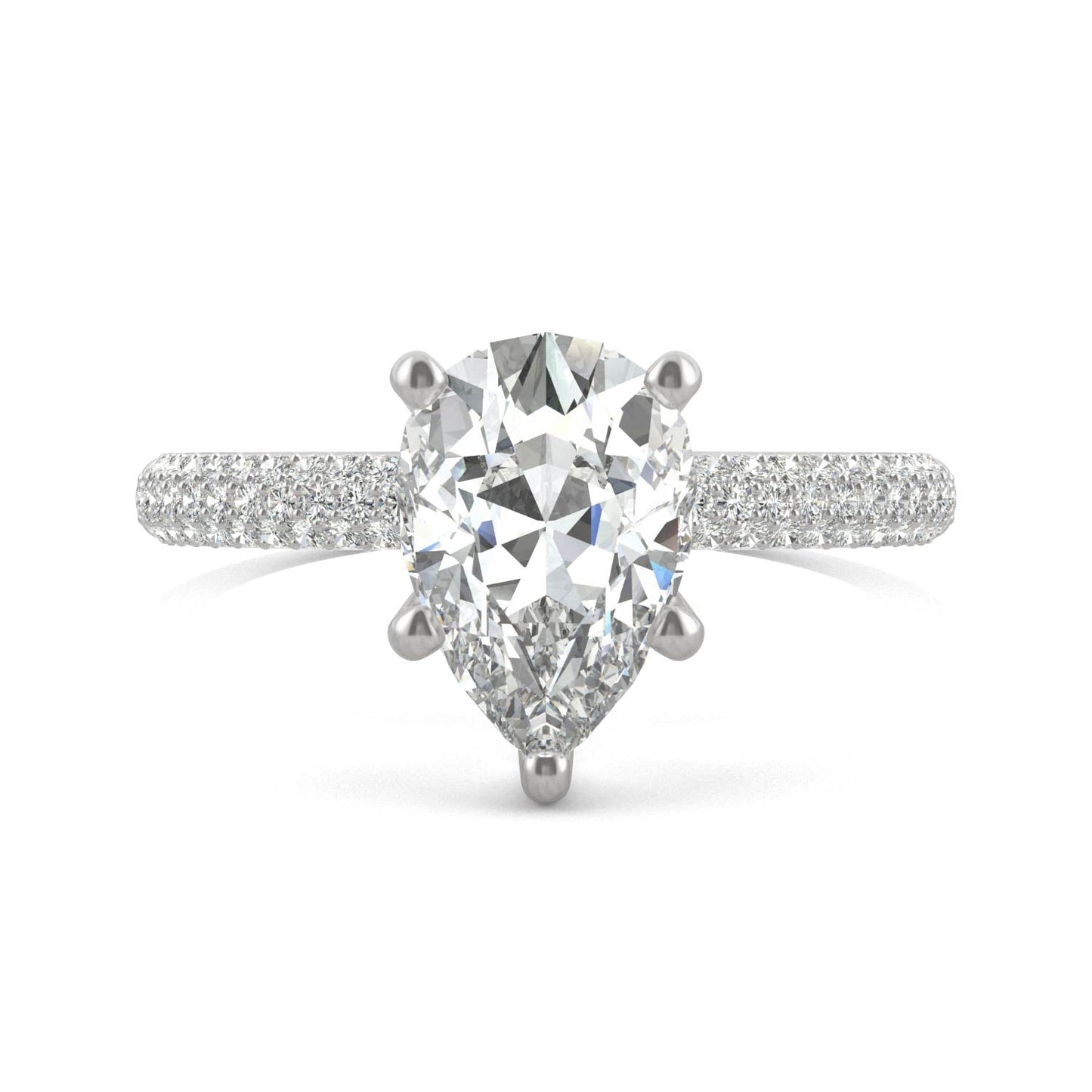 2.31 CTW Pear Moissanite Ring