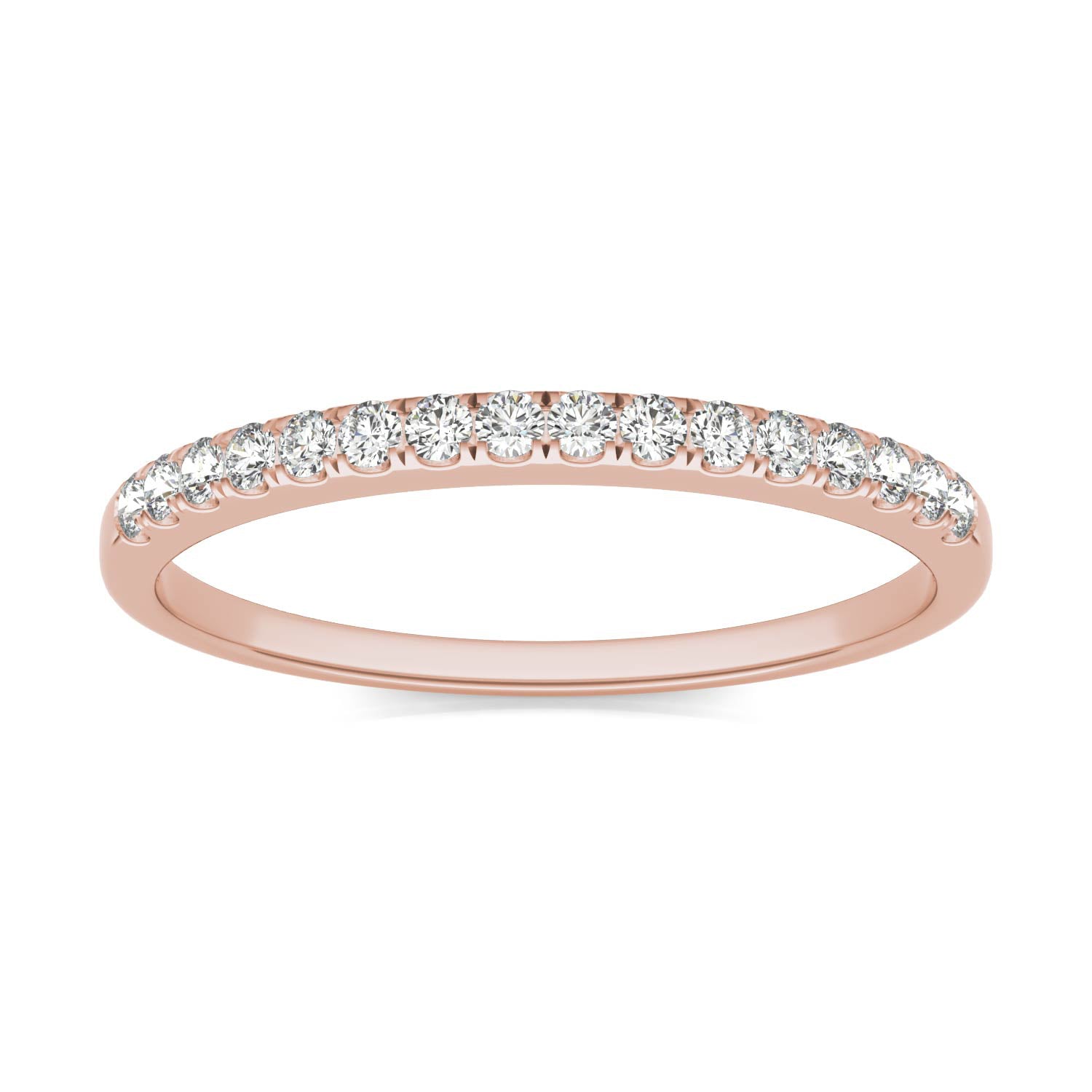 0.16 CTW Moissanite Rose Gold Wedding Band