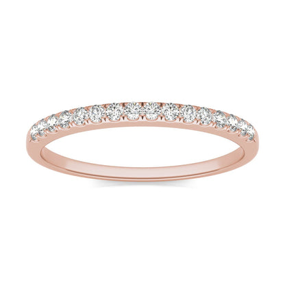 0.16 CTW Moissanite Rose Gold Wedding Band