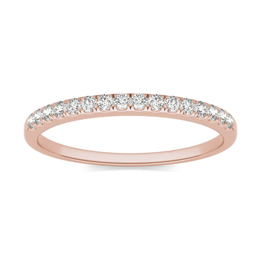 0.16 CTW Moissanite Rose Gold Wedding Band