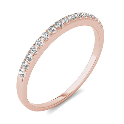 0.16 CTW Moissanite Rose Gold Wedding Band