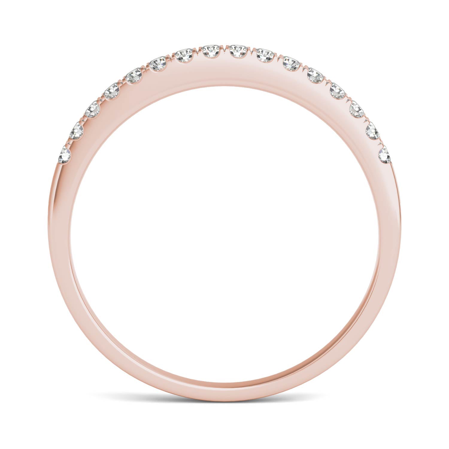 0.16 CTW Moissanite Rose Gold Wedding Band