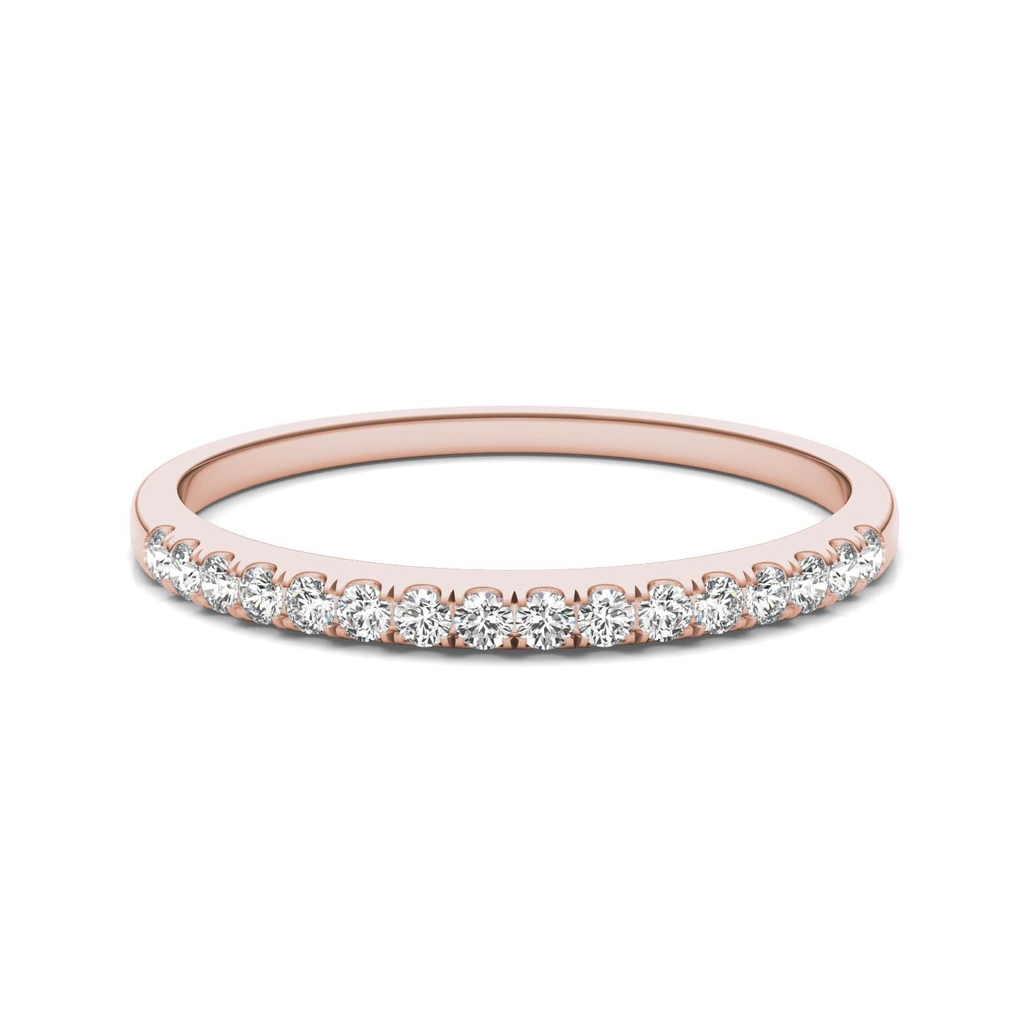 0.16 CTW Moissanite Rose Gold Wedding Band