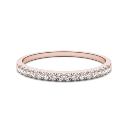 0.16 CTW Moissanite Rose Gold Wedding Band