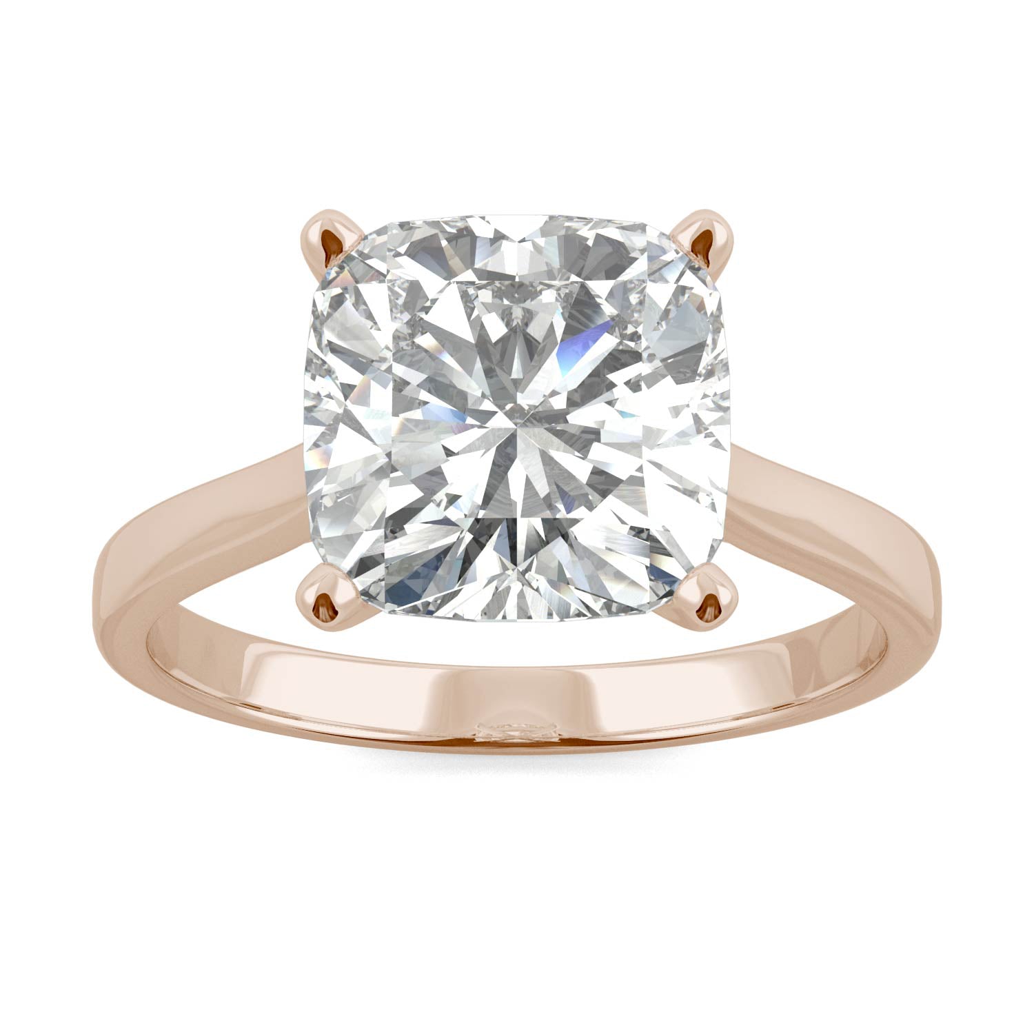 3.30 CTW Moissanite Rose Gold Engagement Ring