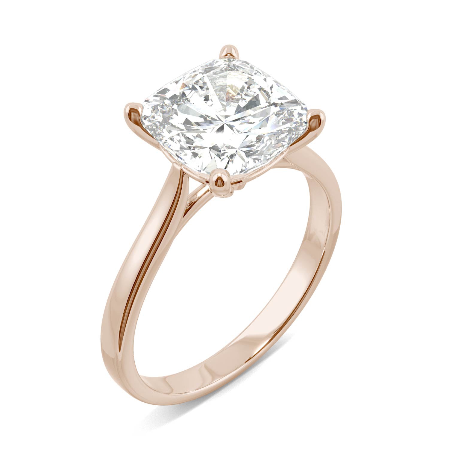 3.30 CTW Moissanite Rose Gold Engagement Ring