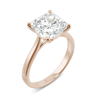 3.30 CTW Moissanite Rose Gold Engagement Ring