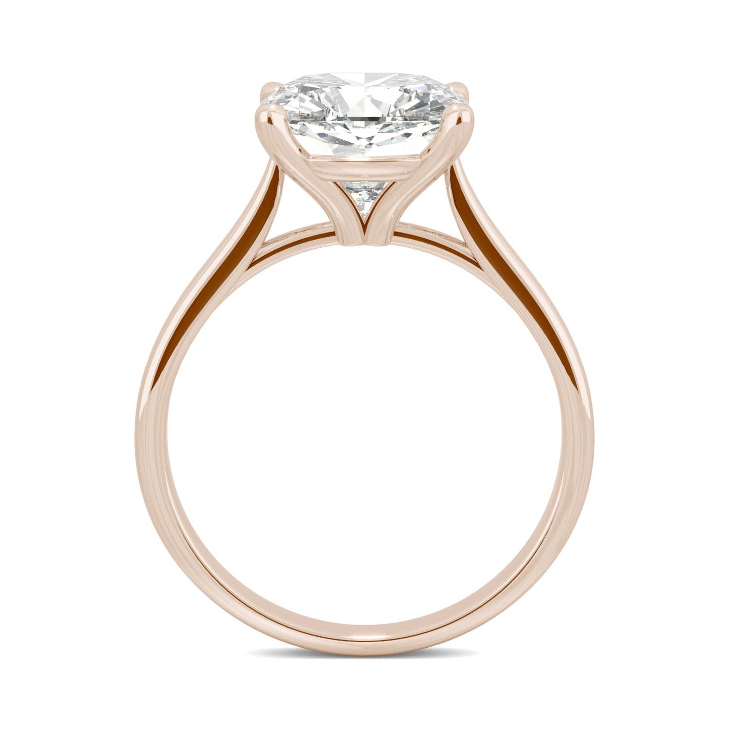 3.30 CTW Moissanite Rose Gold Engagement Ring