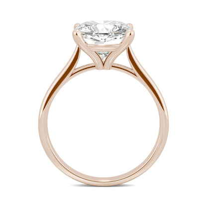 3.30 CTW Moissanite Rose Gold Engagement Ring