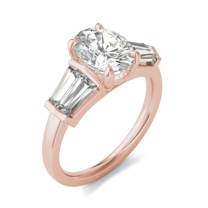 3.26 CTW Rose Gold Oval Moissanite