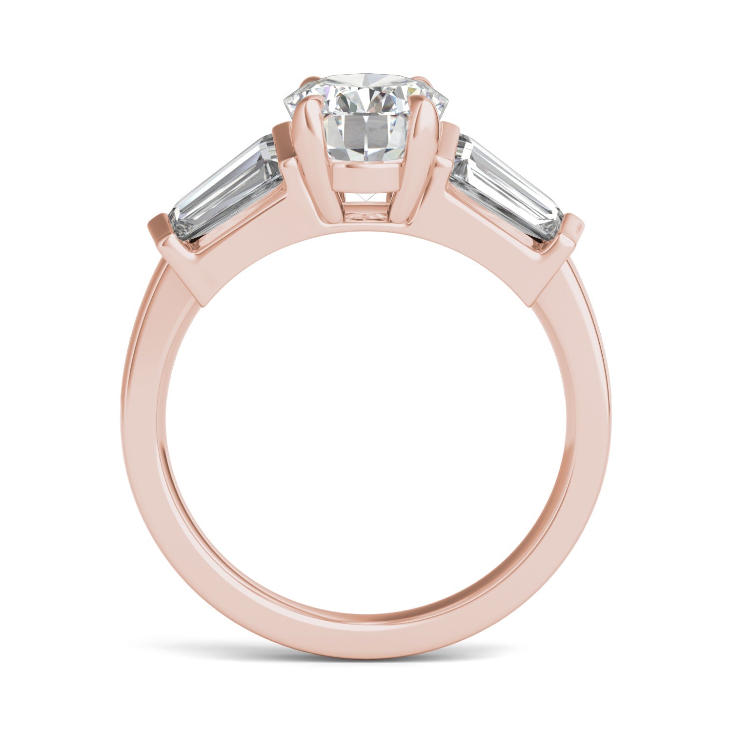 3.26 CTW Rose Gold Oval Moissanite