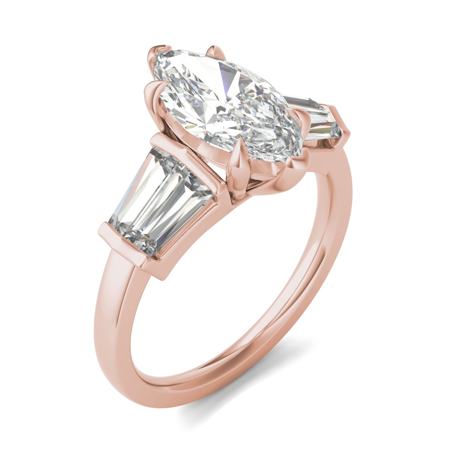 3.36 CTW Rose Gold Marquise Moissanite Ring