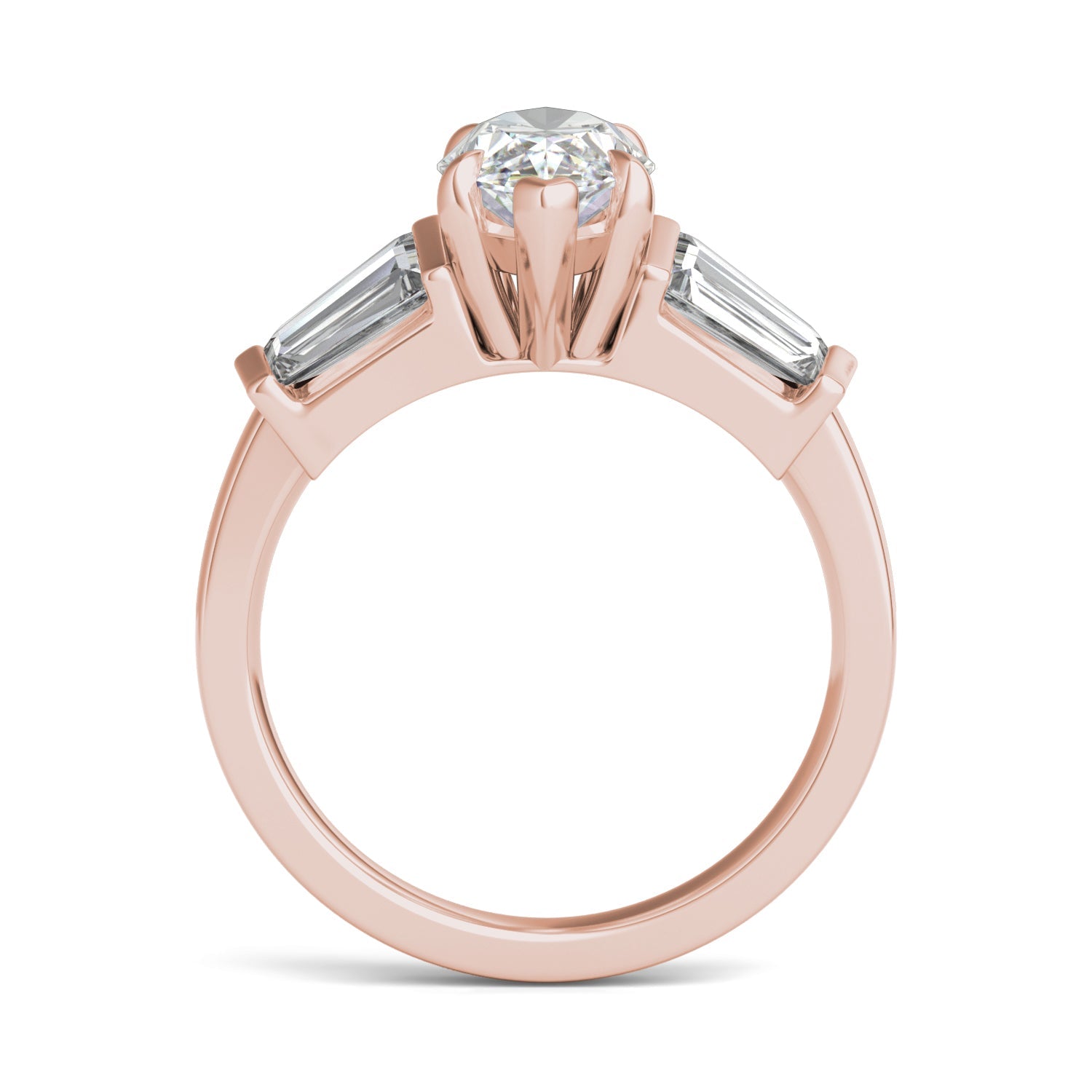 3.36 CTW Rose Gold Marquise Moissanite Ring