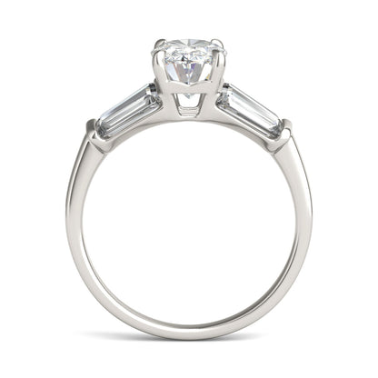 Moissanite Elongated Oval Five Stone Ring