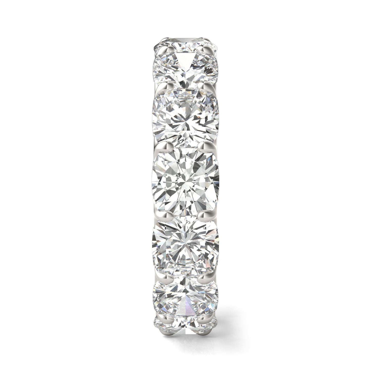 8.50 CTW DEW Cushion Moissanite Eternity Ring