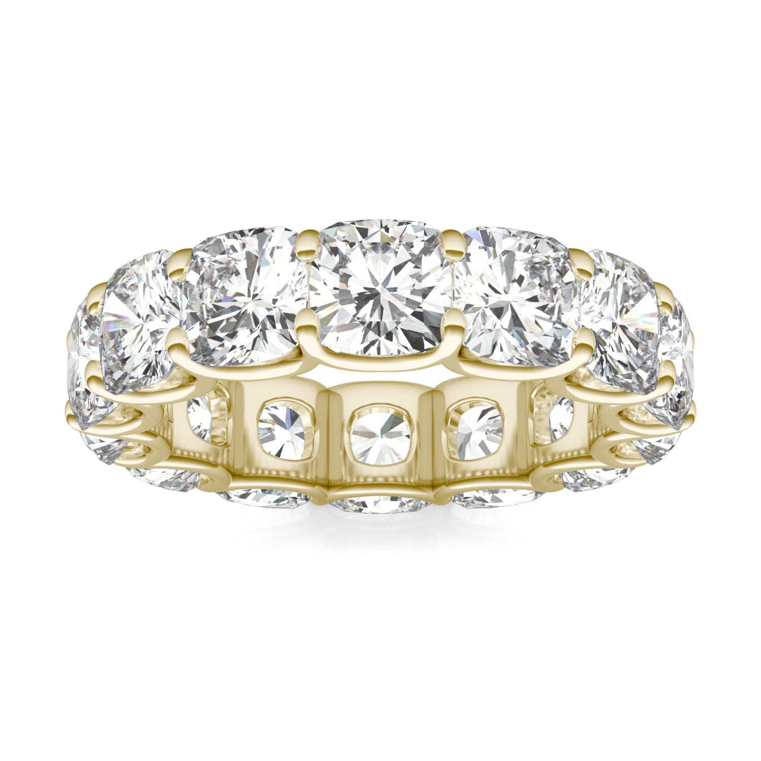 8.40 CTW Cushion Moissanite Eternity Ring