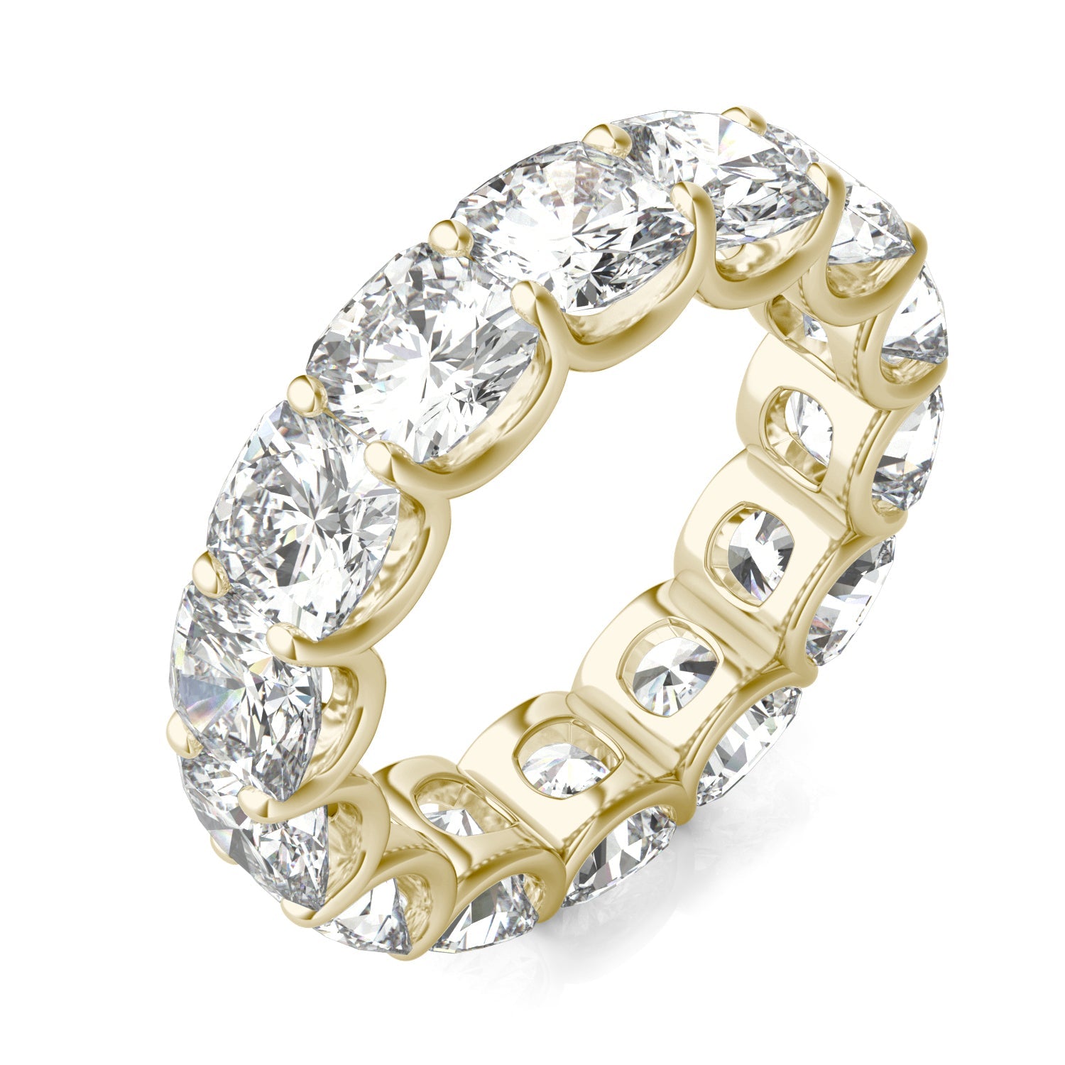 8.40 CTW Cushion Moissanite Eternity Ring