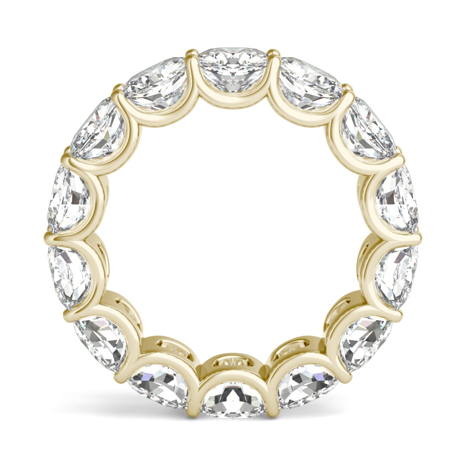 8.40 CTW Cushion Moissanite Eternity Ring