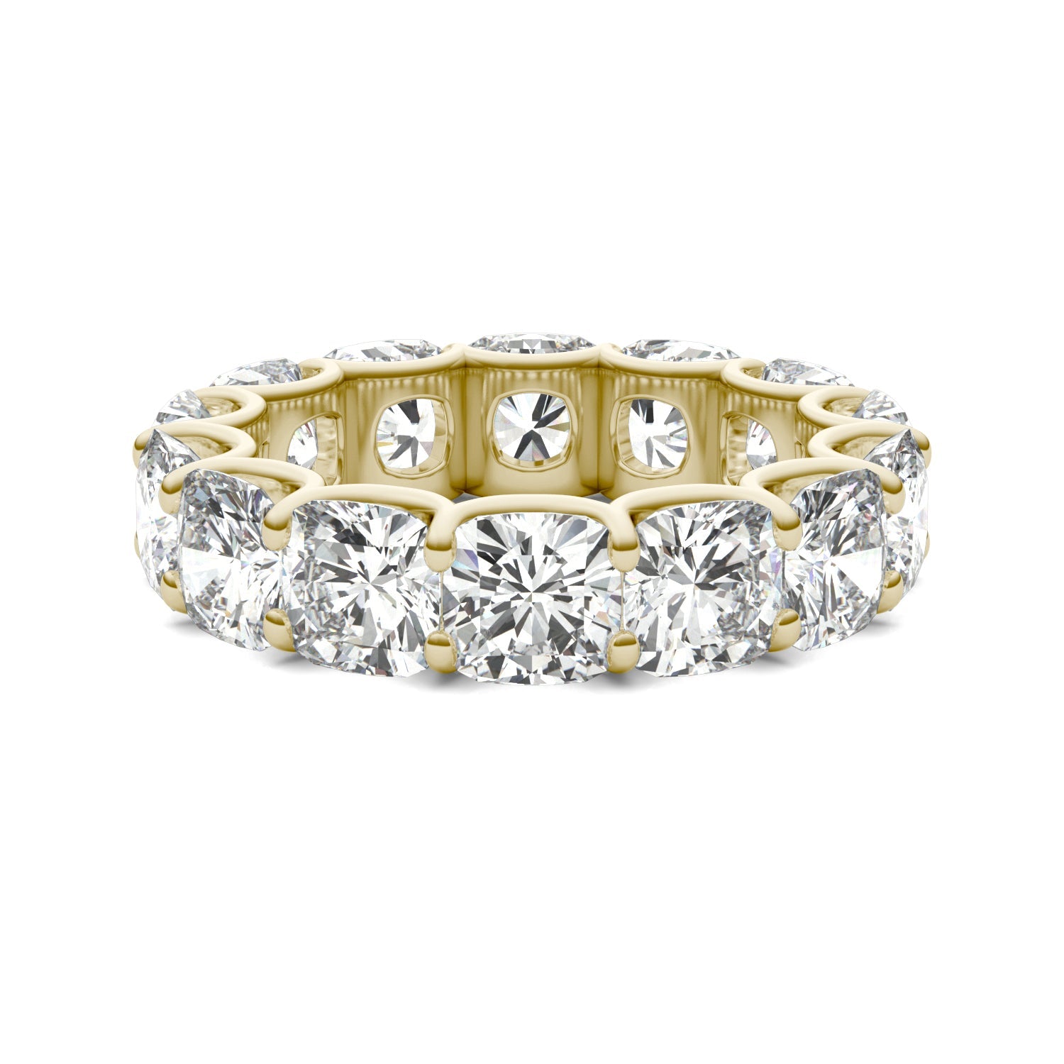 8.40 CTW Cushion Moissanite Eternity Ring