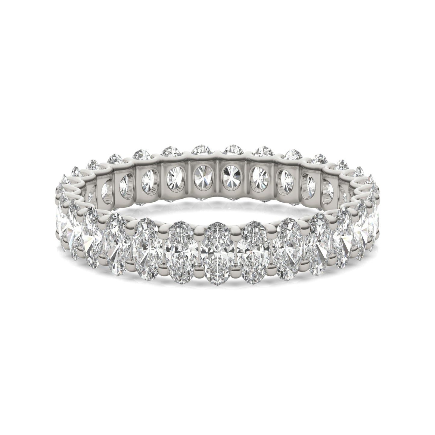 2.90 CTW Oval Moissanite Eternity Ring