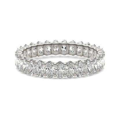 2.90 CTW Oval Moissanite Eternity Ring