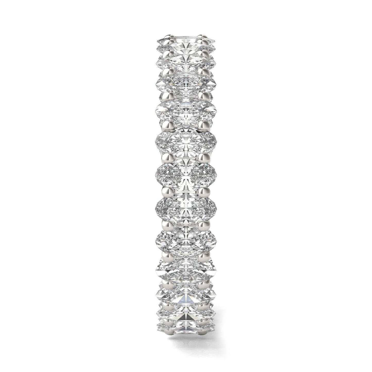 2.90 CTW Oval Moissanite Eternity Ring