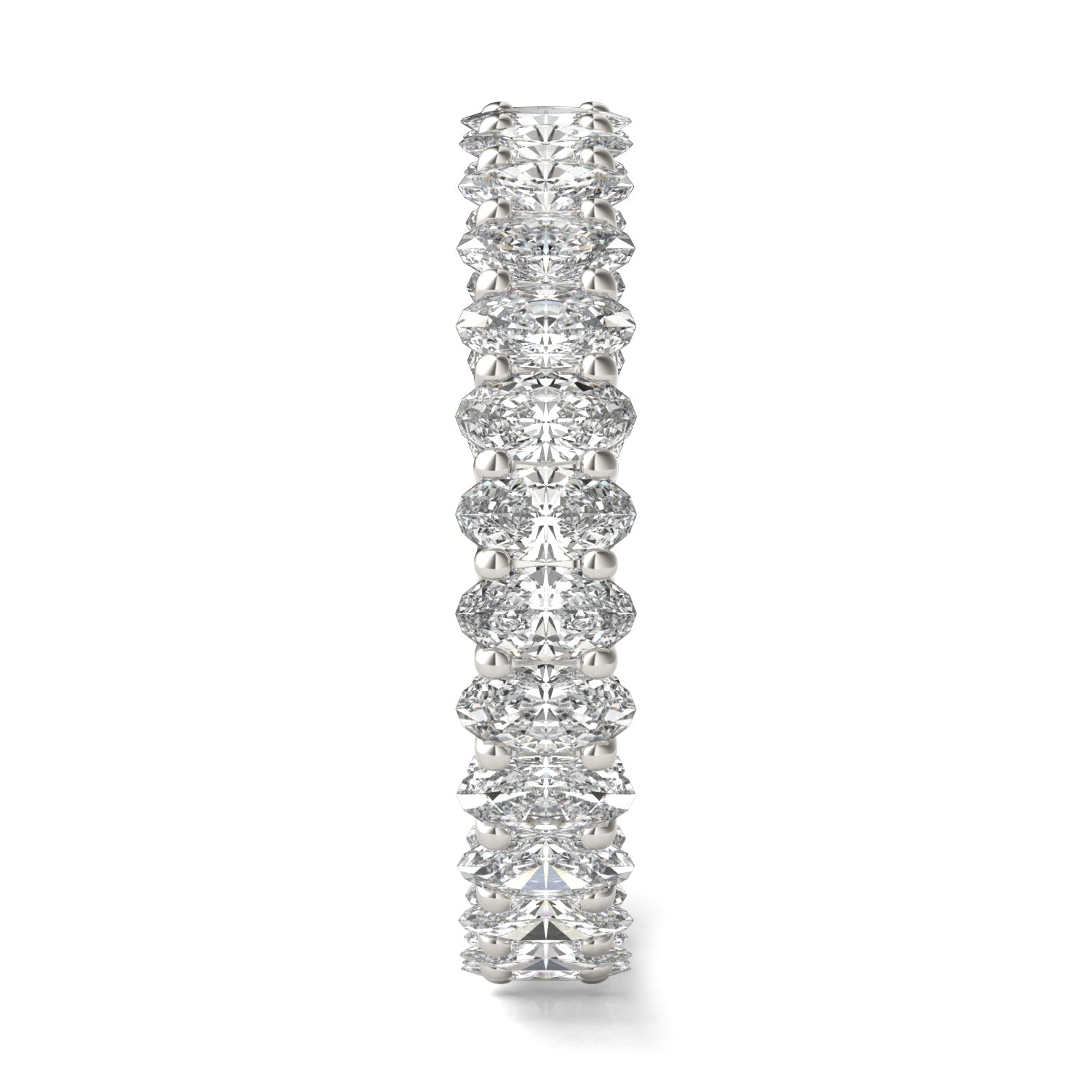 2.90 CTW Oval Moissanite Eternity Ring