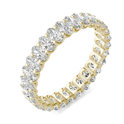 2.90 CTW Oval Moissanite Gold Eternity